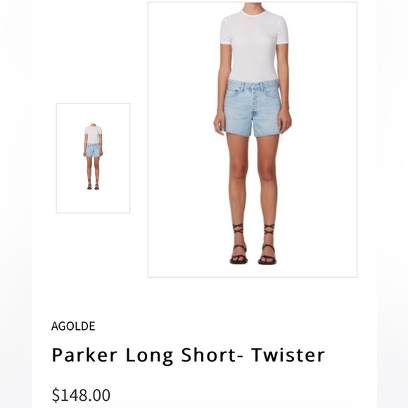 AGolde Parker Long Short Size 32 NWT - Picture 2 of 15